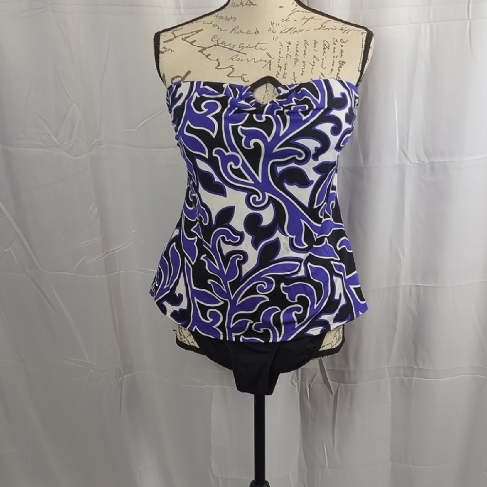 Jantzen Purple and Black Swimsuit